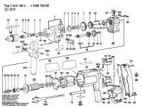 Bosch 0 603 149 603 Csb 750-2 E Combi 2-Sp.Impact Drill-E 220 V / Eu Spare Parts